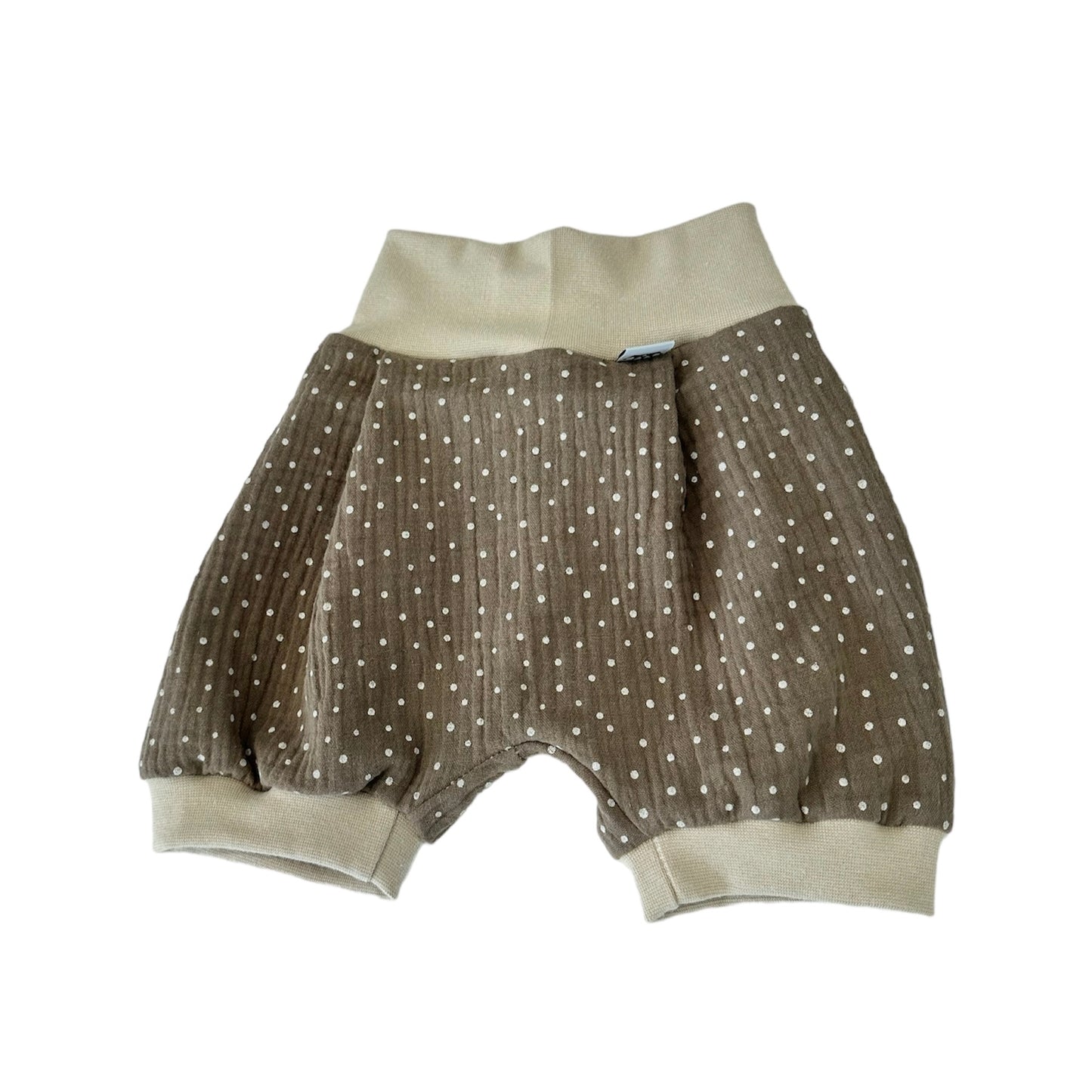 Pumpshorts Musselin Braun Punkte